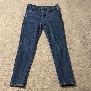 American Eagle Outfitters Dark Blue Super Hi-Rise Jeggings